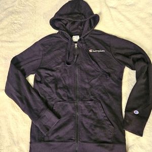 Champion Black Zip-Up Hoodie Size S
